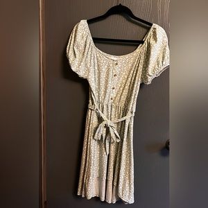 Light Green Floral Hi-Low Dress (juniors 11-13)